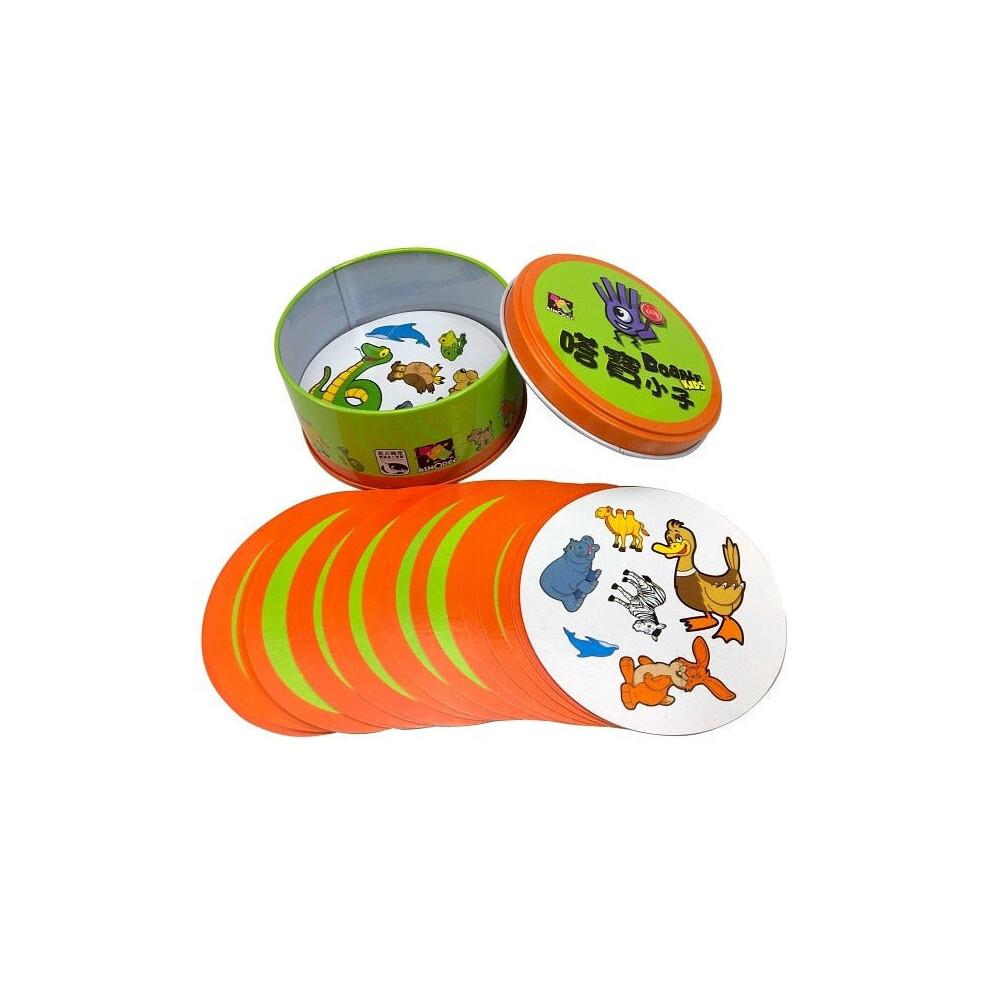 8+ Dobble spot it kaarten spel met dieren, alfabetten en cijfers