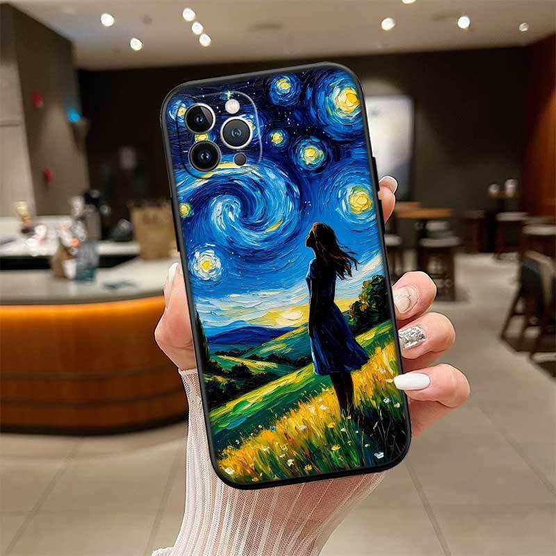 Starry Night Van Gogh Phone Case for Redmi Note 12 12S 12C 13 13C 13R 14 14S 14R 14C 11A 13X A3 A3X A4 A5 Pro Max Plus