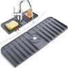 PXLAATY Kitchen Faucet Draining Mat, Bathroom Faucet Draining Mat, Sink Splash Guard, Silicone Drying Mat, Quick-Drying, Non-Slip, Easy To Clean, Stai