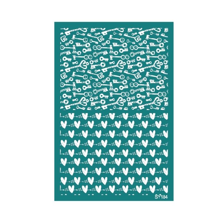 Valentines Day Silk Screen Stencils Reusable Earrings Screen Printing Stencils Lovely Heart Mesh Transfers Stencils