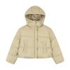 Womens Basic Hooded Down Beige 9574