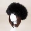 Women Hat Solid Color Faux Fur Headwear Brimless Empty Top Hat for Skiing