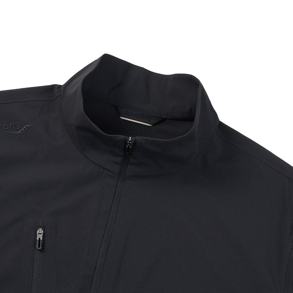 SAUCONY Woven Stand Collar Solid Color Long Sleeve Jacket Unisex Jacket SA2250WJ72C-BK001