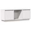 Vidaxl Szafka Pod Telewizor, Biała 110,5X35X44 Cm, Lite Drewno Sosnowe