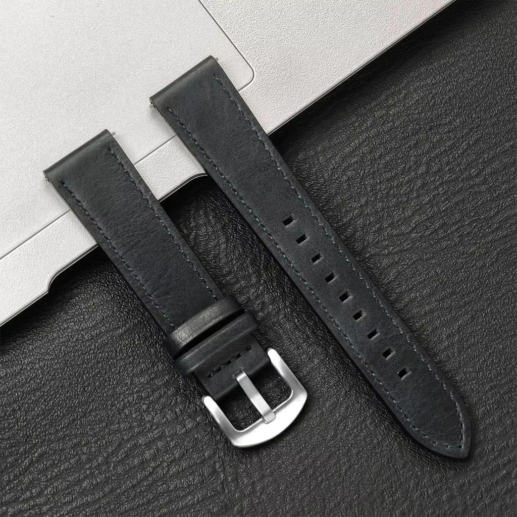 20mm 22mm Leather Strap for Redmi Watch 5 / 3 Active Lite Soft Business Wristband Strap for Samsung Galaxy Watch 7 6 5 4 Classic