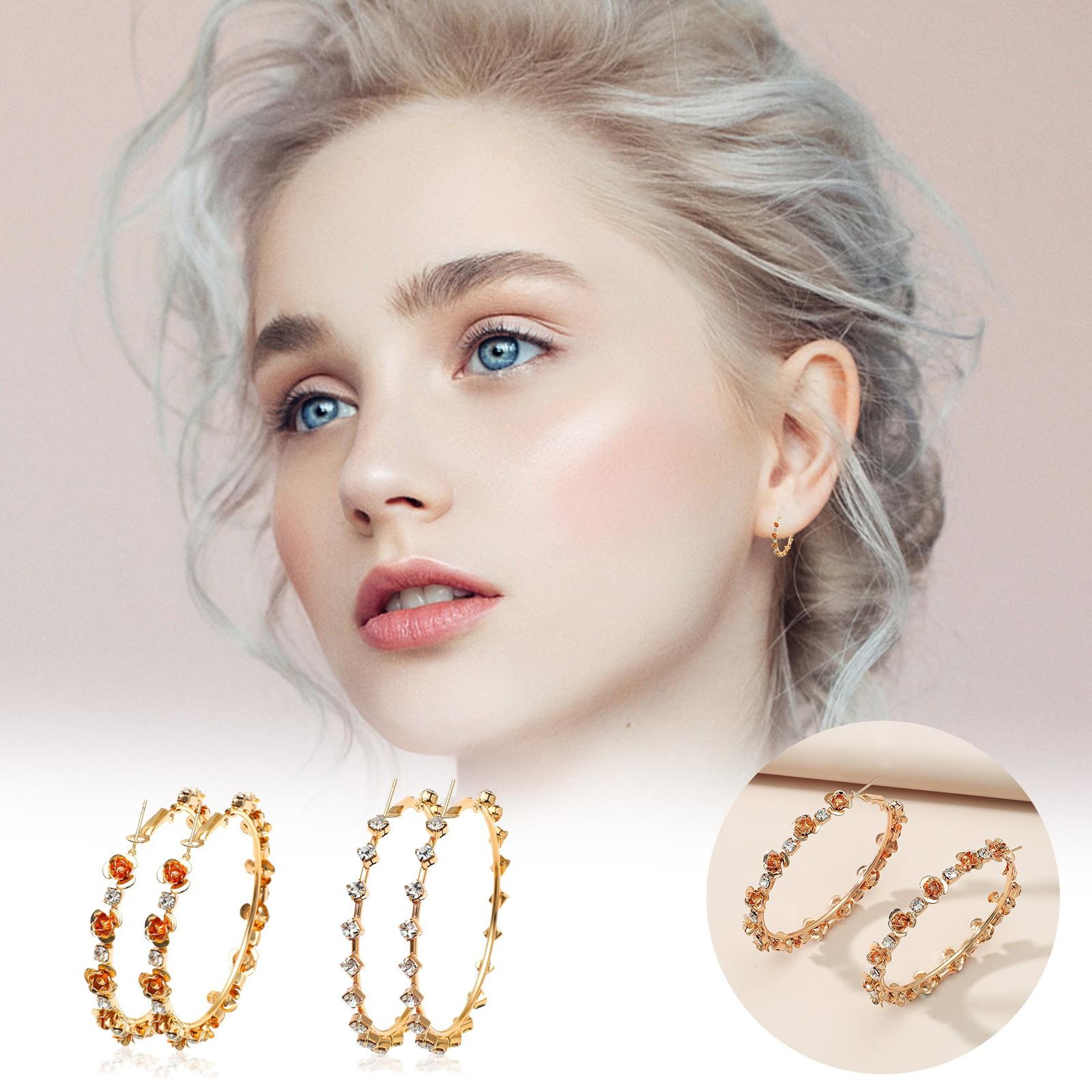 

Кольцо Роза Ретро геометрические серьги Женские ювелирные изделия Подарок