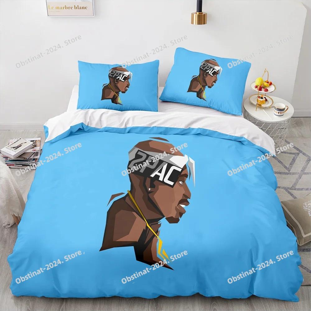 2Pac Bedding Set Single Twin Full Queen King Size Tupac Amaru Shakur Bed Set Aldult Kid Bedroom Duvetcover Sets 3D Print 043