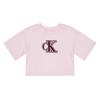 Childrens/Kids Embroidered Logo Cropped T-Shirt