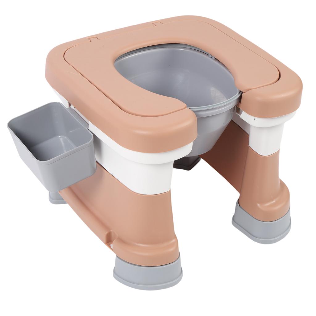 Portable Commode Chair Bedside Potty Shower Chair Non Slip Bedside Toilet for Bathing and Squat Toilet