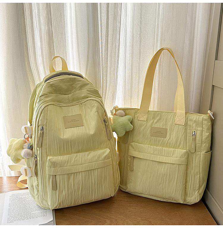Schoolbag new high-value Japanese ins fresh and sweet macaron backpack junior high school students lightweight travel backpack