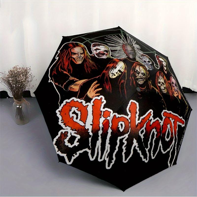 1pc Slipknot Band Merchandise Automatic Opening/closing Umbrella, Compact Travel Umbrella - - Festive Accessory, Sturdy Ribs Y250807108