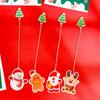 1 Piece Cartoon Christmas Metal Santa Claus Acrylic Pendant Bookmark School Office Supplies Bookmarks Cute Stationery