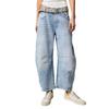 Women's Mid Low Waist Loose Wide Leg Barrel Jeans Casual Streetwear Denim Pants