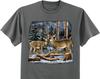 Winter Deer T-shirt Mens Graphic Tees Nature Wildlife Gifts
