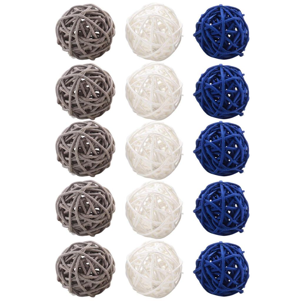 A84X-60Pcs Rattan Balls Decorative Ball Orbs Vase Fillers Table Decor, For Ceiling Orb Grapevine Ball Decorations