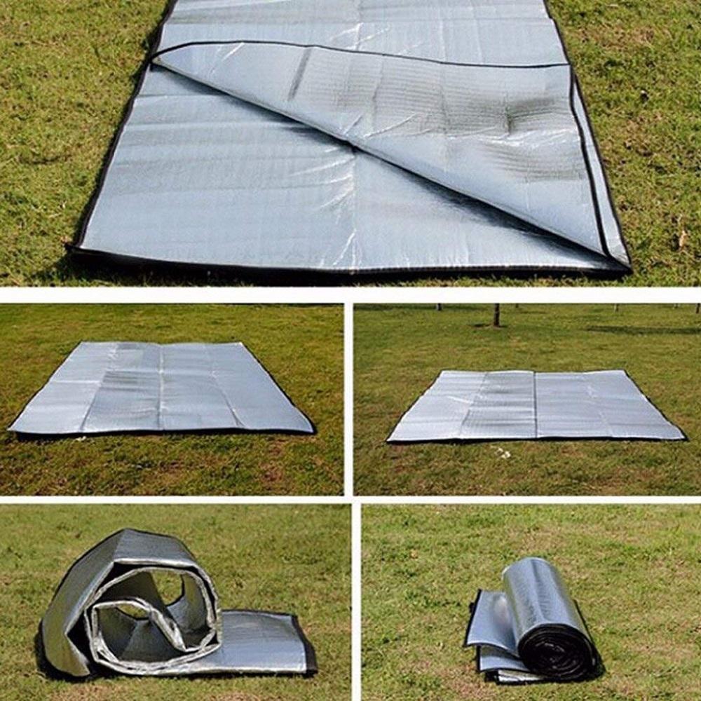 Covoraș din folie de aluminiu Covoraș de dormit pentru camping 200x200 cm Covoraș izolator Pătură termică Covoraș pliabil pentru cort Covoraș pentru podea ultraușoară
