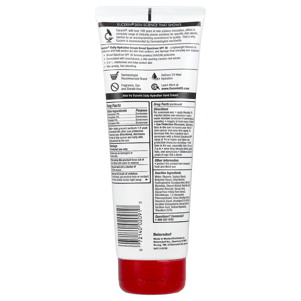 Daily Hydration Cream, Spf 30, Fragrance Free, 226G(8Oz)