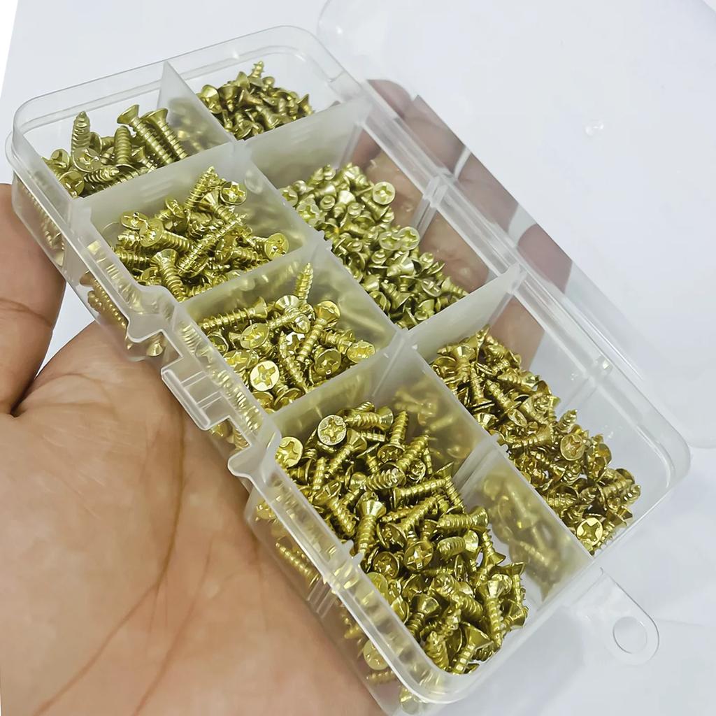 530Pcs Yellow Small M3 Self Tapping Screw, Suitable for Various Purposes Such As Decoration