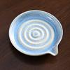 Ceramic Dipping Bowl Small Spiral Sauce Cup with Pour Spout for Sushi Tomato Soy Sauce Condiments Mini Appetizer Plates for Kitchen