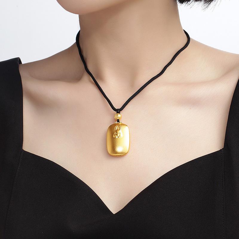 Brass-Plated Samau Zodiac Rabbit Pendant, Popular Vietnamese Jewelry for the Year of the Rabbit