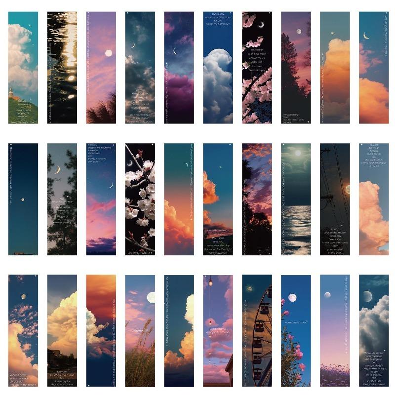 30 teile/satz Ins Landschaft Charakter Lesezeichen Kreative Handbuch DIY Abstrakte Papier Karten für Studenten Lehrer Tag Geschenk