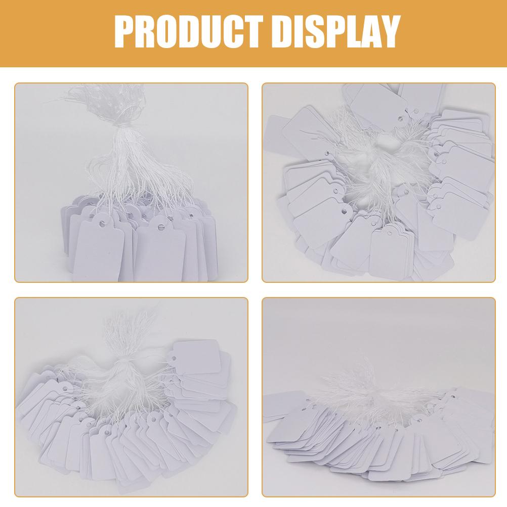 1000Pcs Elegant Jewelry Marking Tags with String Handwriting Friendly for Weddings Parties Gifts Jewelry Tags Paper Tag
