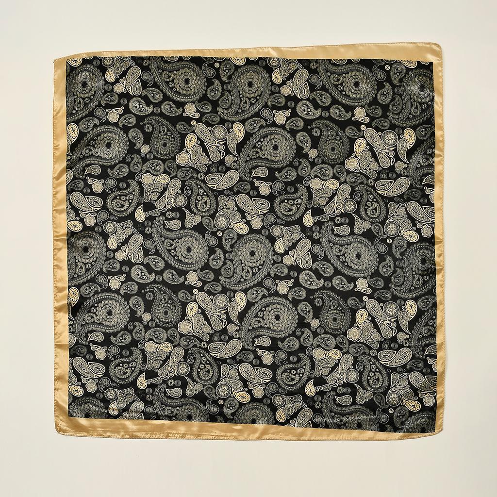 90*90cm Paisley Printed Silk Scarf Women Square Scarves Wrap Kerchief Summer Luxury Headband Hijab High Quality Shawls Bandana