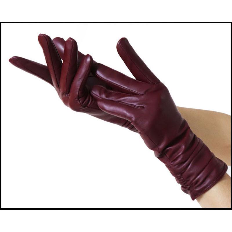 High-end Women's Long Black Leather Gloves - Touchscreen, Warm, Plus Velvet, for Autumn/Winter