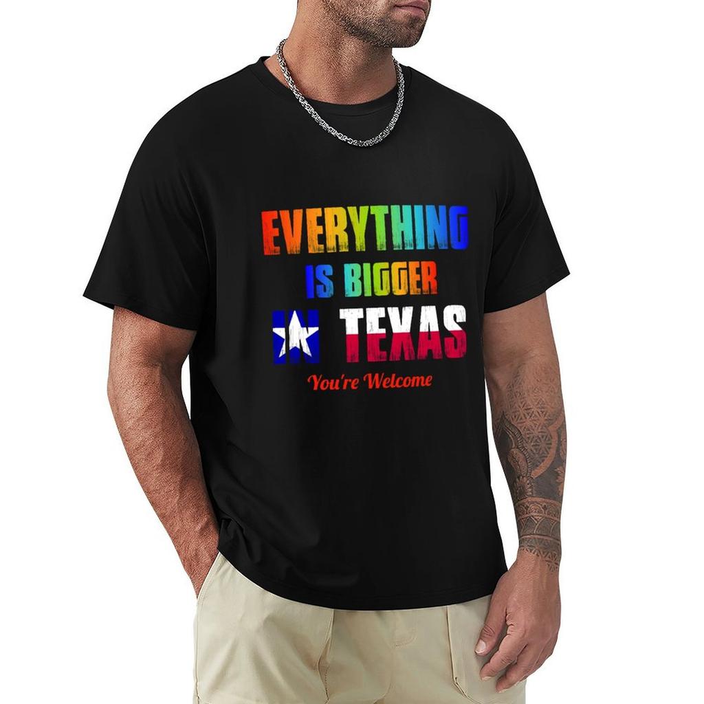 Lgbt Pride Shirt Gay Community Everything Bigger Texas Shirt Tshirt Casual Pattern Print Tee Shirt