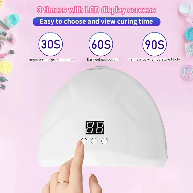 LINMANDA Professional UV LED Nail Lamp Light Dryer for Gels Polishes LED Nail Lamp with 3 Timer Setting and Automatic Sensor