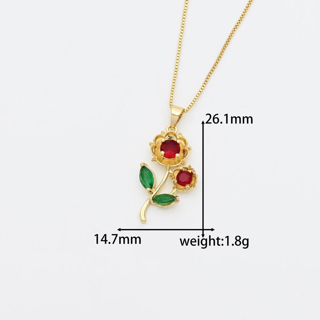 Hot Selling Fashionable Sunflower & Peony Pendant Necklace