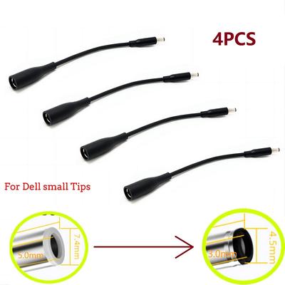 4 Stück DC-Netzteil-Ladeadapter-Konverterkabel 7,4 mm auf 4,5 mm für Dell kleine Stecker