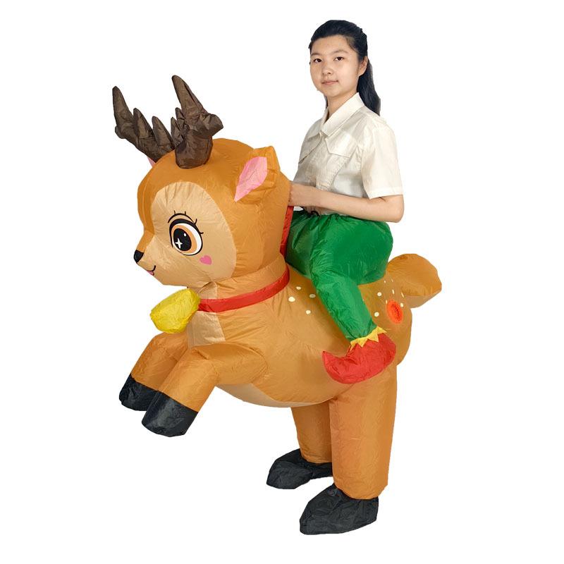 Inflatable Christmas Tree, Snowman, and Reindeer Costume for Festive Parties