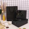 Black Lid & Base Gift Box for Scarves, Belts, Lipstick, Perfume or Souvenirs - Perfect for Qixi & Valentine's Day.