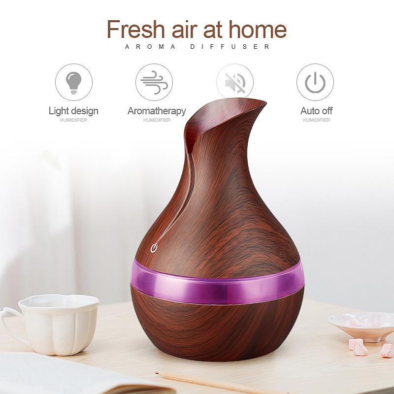 Creative 300ml USB Vase Humidifier & Essential Oil Diffuser for Home or Bedroom