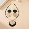 Vintage 2Pcs/Set Large Round Creative Unique Earrings for Women Personalized Exaggerated Punk Style Jewelry Holiday Party Gift