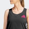 Adidas Adizero Promo Running Tank Top Three Stripe Color Block Sleeveless Women Tops Black IK3988