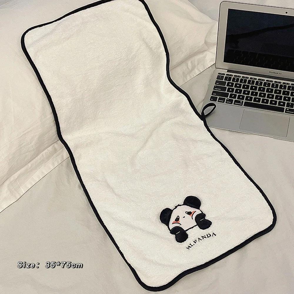 

Cute Coral Fleece Towel Bath Face Towel Set Cartoon Panda Girl Heart Dry Hair Cap Bath Skirt Water Absorption Thickened 3 Set