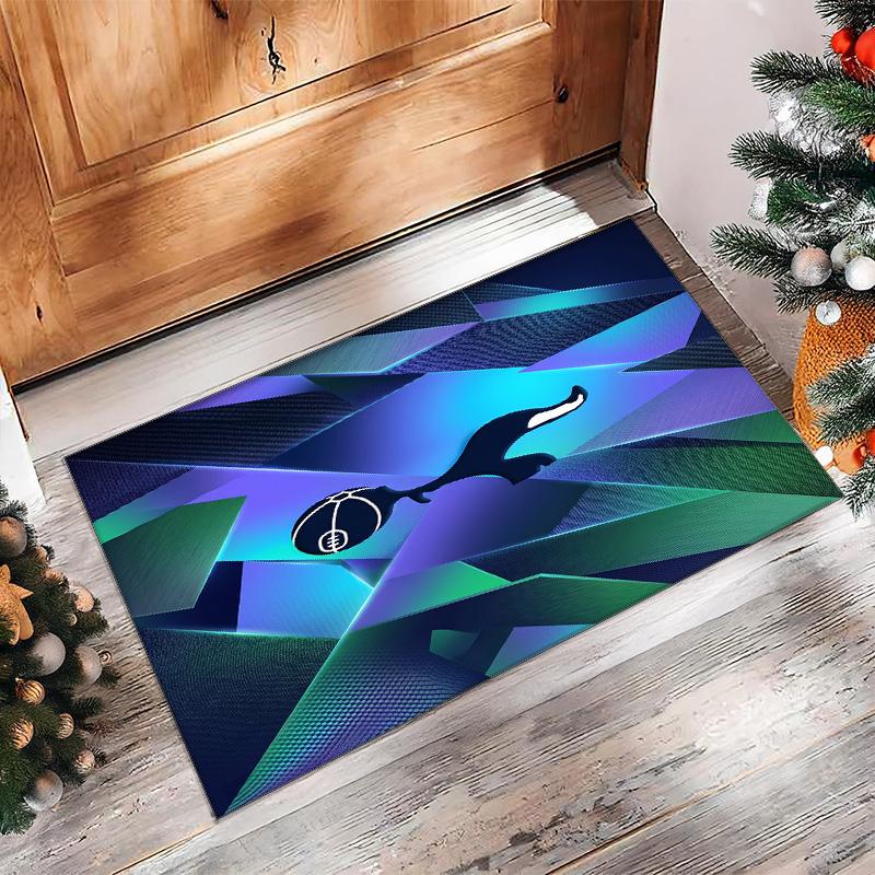 Tottenham Hotspur Bedrukte Flanellen Vloerkleed Antislip Zacht Polyester Vloerkleed Binnen Decoratie Mat voor Slaapkamer Woonkamer Bank
