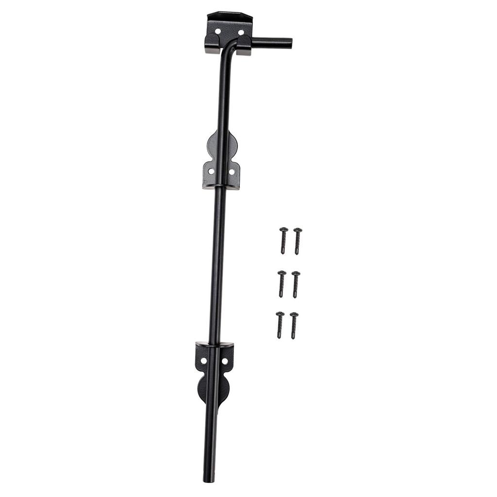 46cm Cane Bolt Gate Drop Rod 18 inch Heavy Duty Iron Gate Ground Latch Multipurpose Sturdy Easily Install Door Stopper