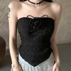 Sexy Strapless Mini Tank Top Women Summer Outdoor Sweet Spicy Short Strapless Tight Body Irregular Breathable Top