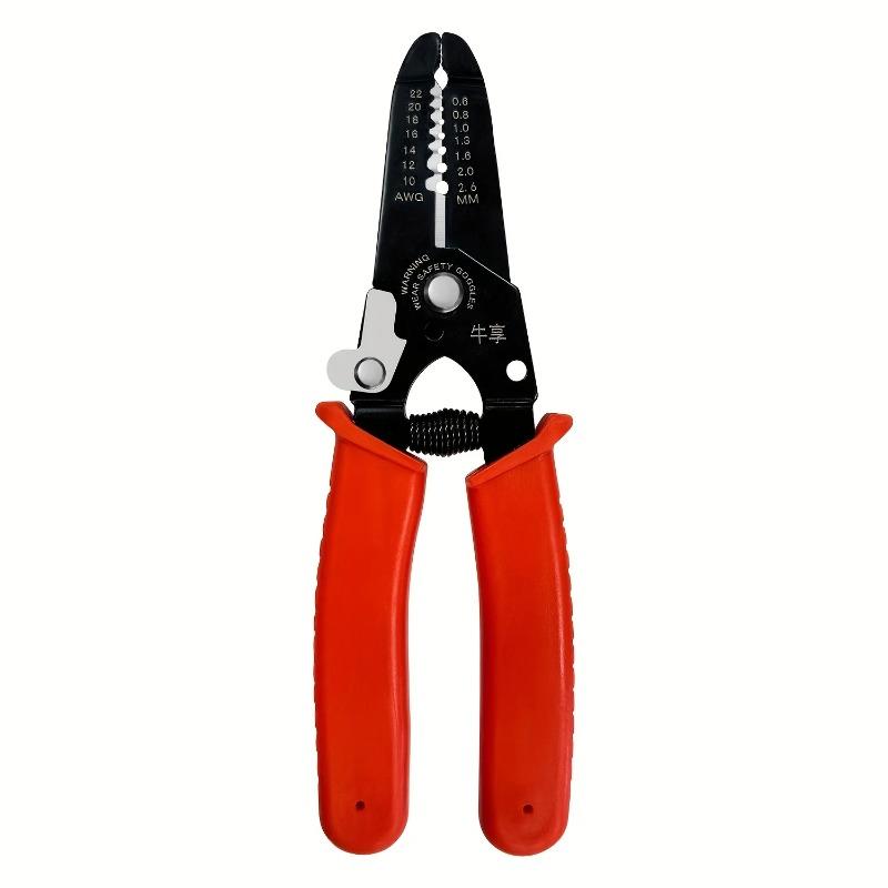Professional Wire Working Tool-Combines Wire Cutting, Stripping and Crimping Functions,Essential Cable Stripper for Electricians