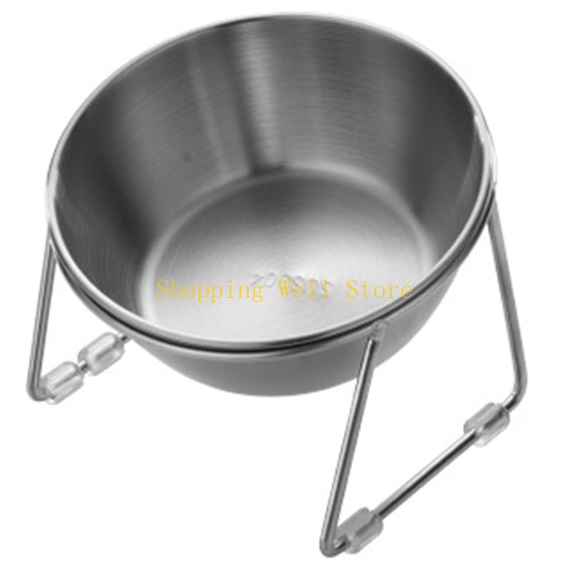 KX4B Double Bowl Dog Bowl Stand For Most Breeds With Dishes Heavy Duty
