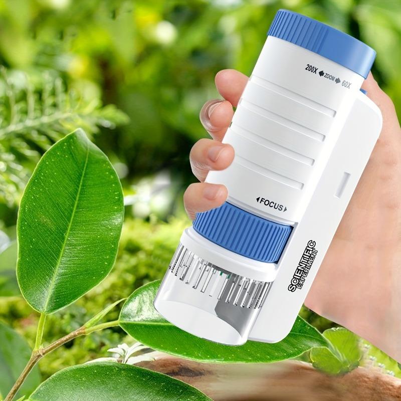 Kids Handheld Microscope 60-200X Educational Science Toy for Children