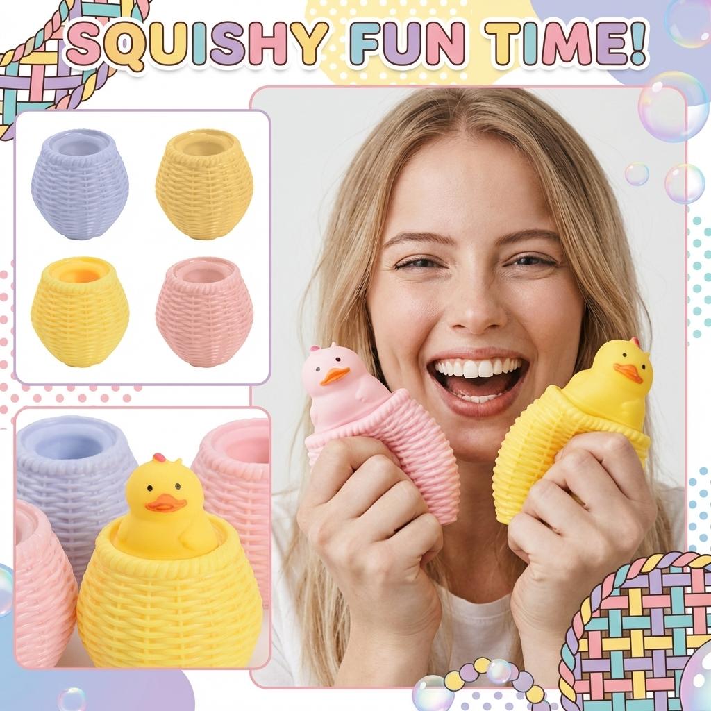 

Easter Stress-relieving Basket With -up Chicks, Random Color Toy. One Size