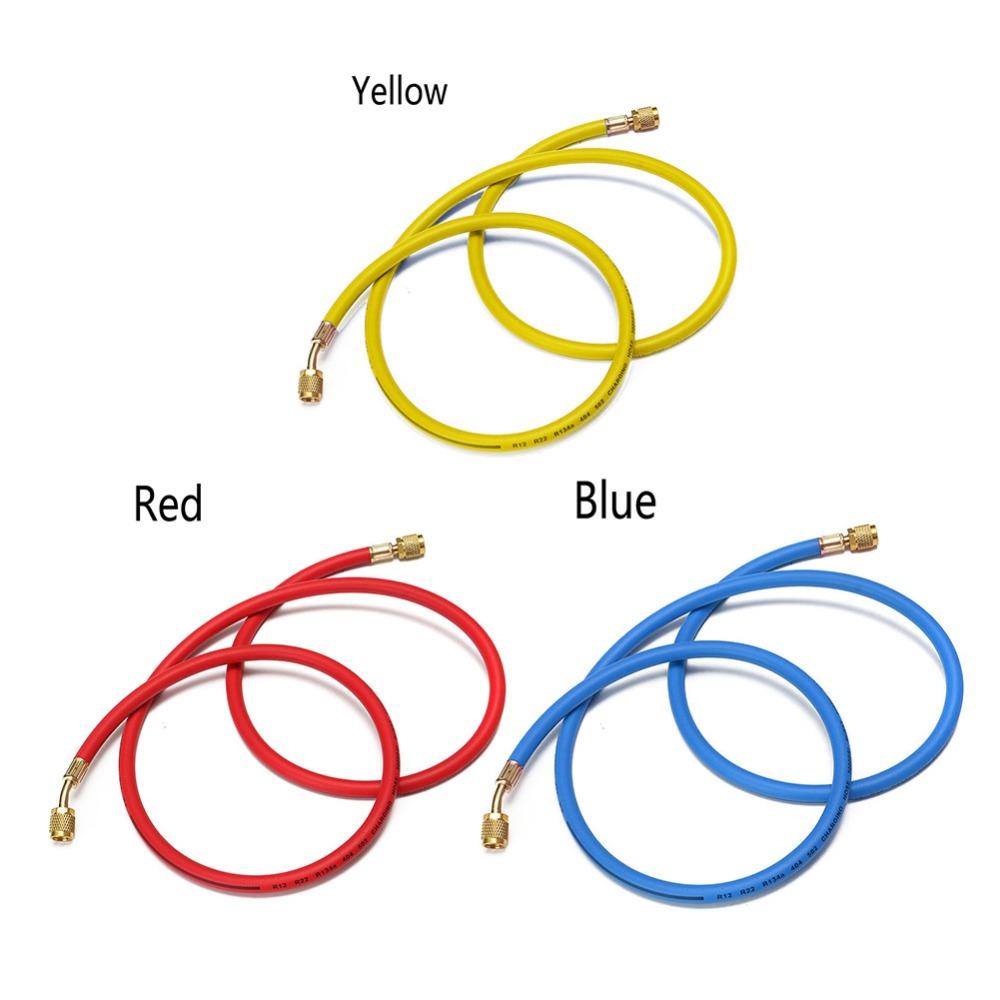 1Pc High Quality Optional Color Refrigeration Charging Hoses 1.5m Air Conditioning R134a HVAC 5FT Car Accessories