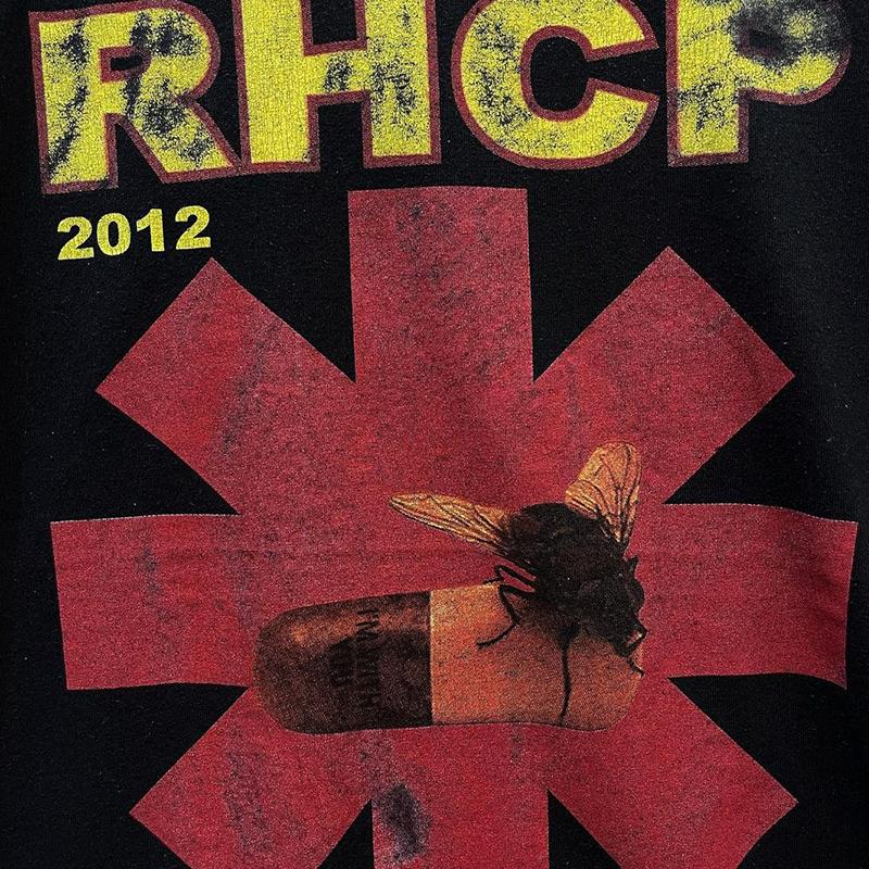 Red Hot Chili Peppers Amerikanischer Rock Kurzarm T-Shirt Herren und Damen Lässiger Wind Halbarm T-Shirts Harajuku Herren T-Shirts