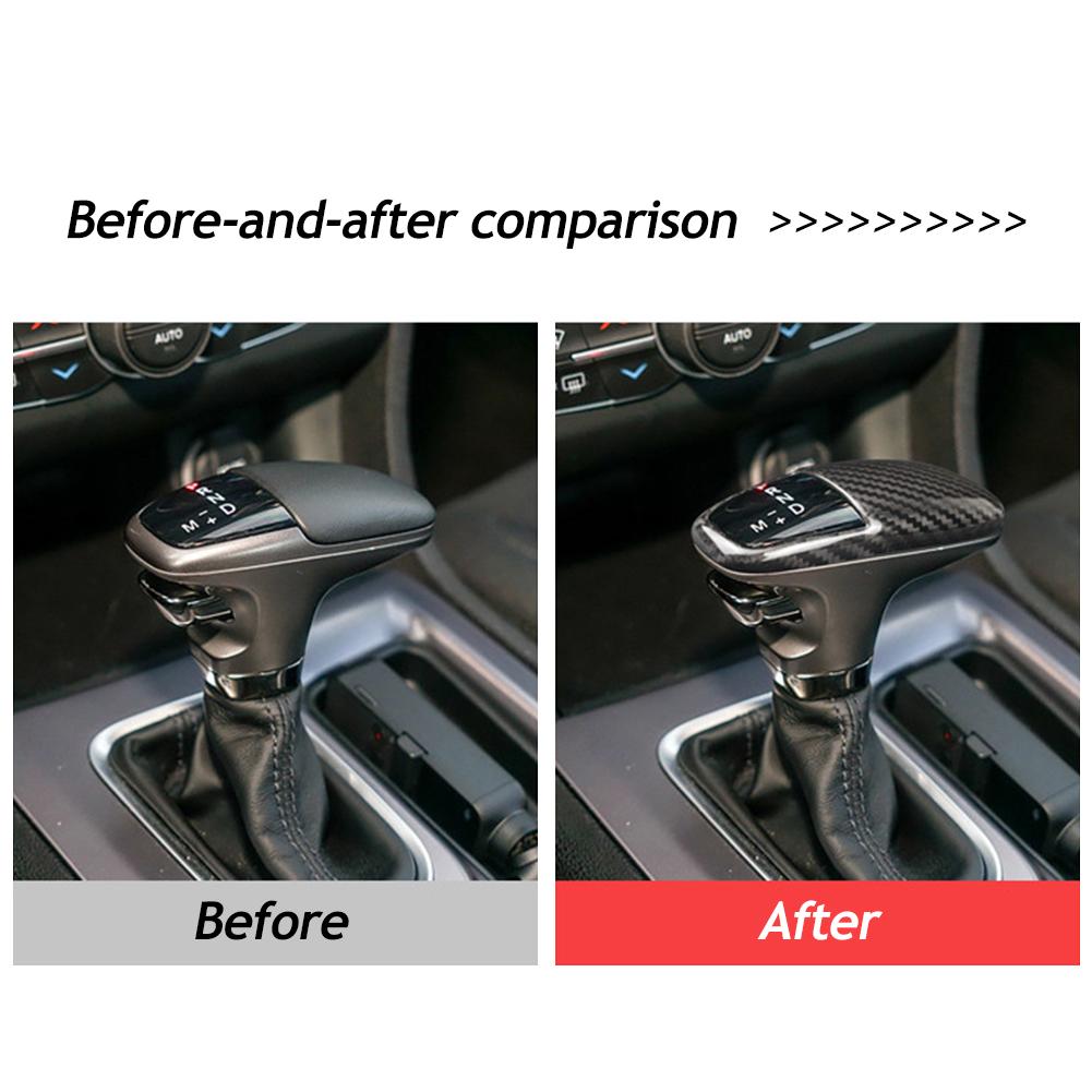 Car Gear Head Decorative Shell Cover Carbon Fiber Pattern For Dodge Challenger Charger SRT 2015 2016 2017 2018 2019 2020 2021