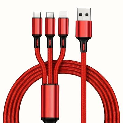 3-in-1 Fast Charging USB Cable For Iphone Android Type-C