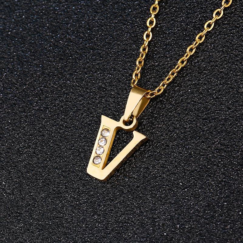 26-Letter Korean Style English Alphabet Pendant Necklace for Women and Besties
